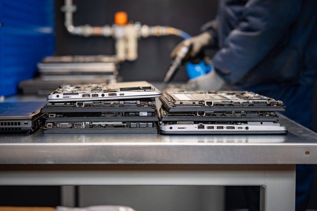 Man at work - ewaste facility
